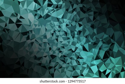 Light BLUE vector abstract mosaic background. Modern geometrical abstract illustration with gradient. Triangular pattern for your business design.