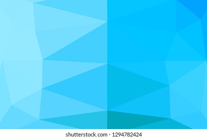 Light BLUE vector abstract mosaic backdrop. A completely new color illustration in a vague style. Triangular pattern for your business design.