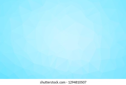 Light BLUE vector abstract mosaic backdrop. Shining colored illustration in a Brand new style. Triangular pattern for your business design.