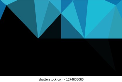 Light BLUE vector abstract mosaic backdrop. Creative geometric illustration in Origami style with gradient. The best triangular design for your business.