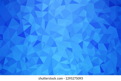 Light BLUE vector abstract mosaic backdrop. Polygonal abstract illustration with gradient. Completely new template for your banner.
