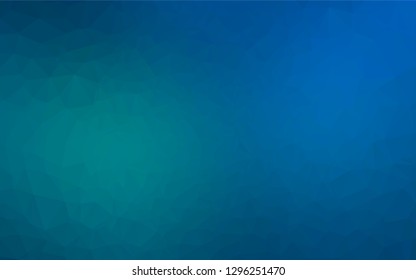 Light BLUE vector abstract mosaic pattern. Colorful abstract illustration with gradient. The best triangular design for your business.