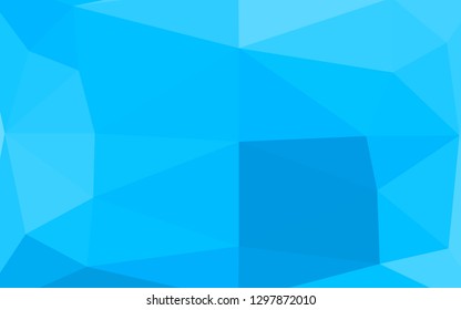 Light BLUE vector abstract mosaic pattern. Geometric illustration in Origami style with gradient. Triangular pattern for your business design.