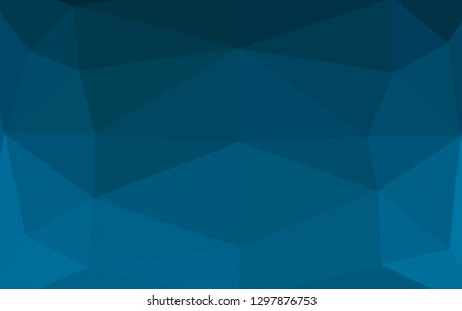 Light BLUE vector abstract mosaic pattern. Triangular geometric sample with gradient.  Template for your brand book.