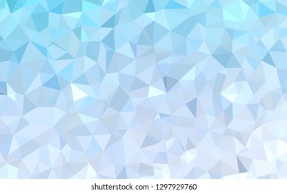 Light BLUE vector abstract mosaic pattern. Creative geometric illustration in Origami style with gradient. Completely new template for your banner.