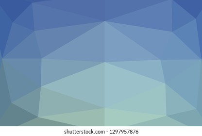 Light BLUE vector abstract mosaic background. Creative illustration in halftone style with gradient. Triangular pattern for your business design.
