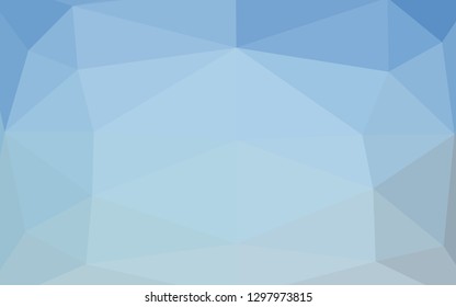 Light BLUE vector abstract mosaic backdrop. Colorful illustration in abstract style with gradient. The best triangular design for your business.