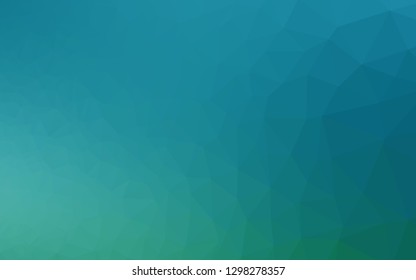 Light BLUE vector abstract mosaic backdrop. Colorful illustration in abstract style with gradient. Triangular pattern for your business design.