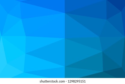 Light BLUE vector abstract mosaic pattern. Colorful illustration in abstract style with gradient. The best triangular design for your business.