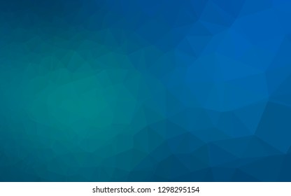 Light BLUE vector abstract mosaic backdrop. Triangular geometric sample with gradient.  Polygonal design for your web site.