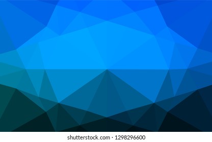Light BLUE vector abstract mosaic backdrop. Shining illustration, which consist of triangles. A completely new design for your business.