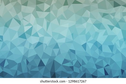 Light BLUE vector abstract mosaic backdrop. Colorful illustration in polygonal style with gradient. Completely new template for your banner.