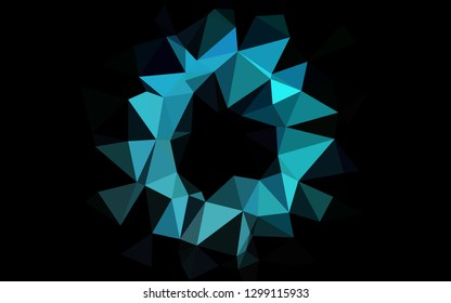Light BLUE vector abstract mosaic background. Geometric illustration in Origami style with gradient. Template for your brand book.