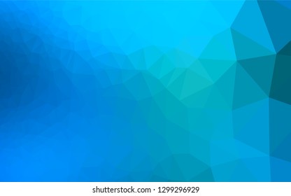 Light BLUE vector abstract mosaic background. Shining illustration, which consist of triangles. Triangular pattern for your business design.