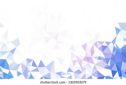 Light BLUE vector abstract mosaic background. Creative geometric illustration in Origami style with gradient. Textured pattern for your backgrounds.
