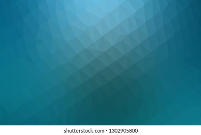 Light BLUE vector abstract mosaic pattern. Geometric illustration in Origami style with gradient. Template for your brand book.