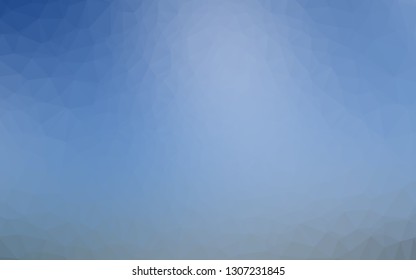 Light BLUE vector abstract mosaic background. Triangular geometric sample with gradient.  Triangular pattern for your business design.