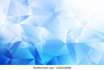 Light BLUE vector abstract mosaic background. Shining colorful illustration with triangles. New template for your brand book.