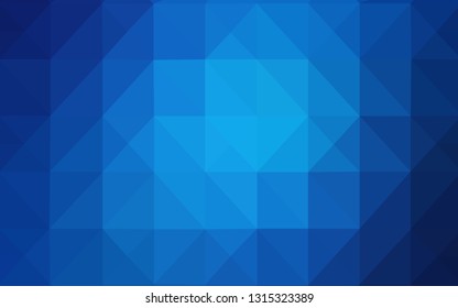 Light BLUE vector abstract mosaic pattern. Glitter abstract illustration with an elegant triangles. New template for your brand book.