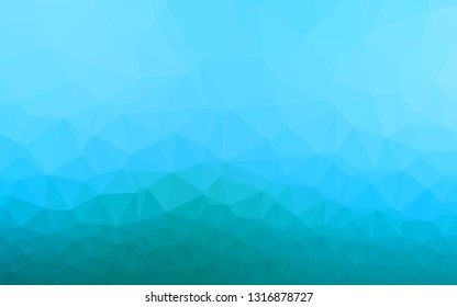 Light BLUE vector abstract mosaic backdrop. Colorful abstract illustration with gradient. Polygonal design for your web site.