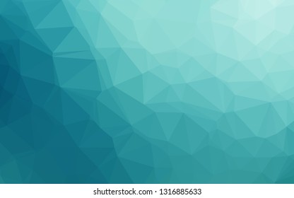 Light BLUE vector abstract mosaic backdrop. Shining illustration, which consist of triangles. Template for your brand book.