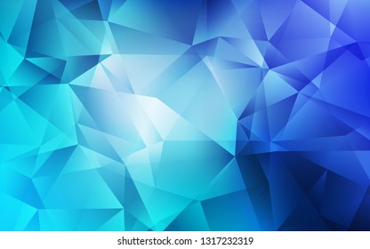 Light BLUE vector abstract mosaic backdrop. Colorful abstract illustration with triangles. Best triangular design for your business.