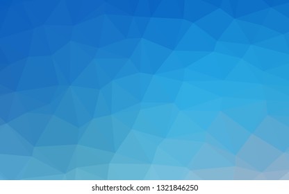 Light BLUE vector abstract mosaic backdrop. Shining illustration, which consist of triangles. Textured pattern for background.