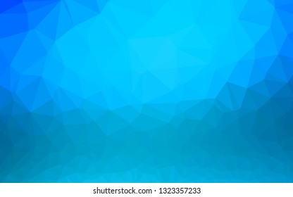 Light BLUE vector abstract mosaic pattern. Triangular geometric sample with gradient.  Brand new design for your business.