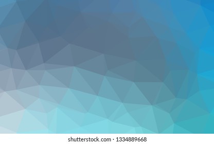 Light BLUE vector abstract mosaic pattern. Colorful illustration in abstract style with gradient. Triangular pattern for your business design.