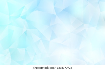 Light BLUE vector abstract mosaic pattern. Colorful illustration in polygonal style with gradient. Textured pattern for your backgrounds.