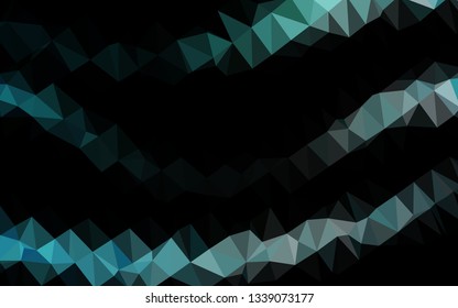 Light BLUE vector abstract mosaic background. Geometric illustration in Origami style with gradient. Completely new design for your business.