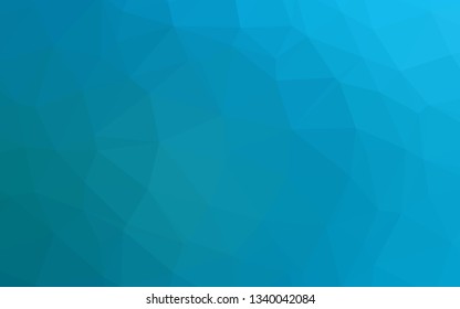 Light BLUE vector abstract mosaic backdrop. Triangular geometric sample with gradient.  Template for your brand book.