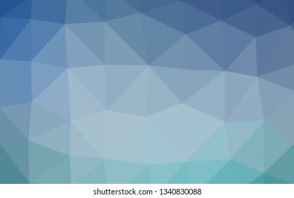 Light BLUE vector abstract mosaic background. Shining colored illustration in a Brand new style. The best triangular design for your business.