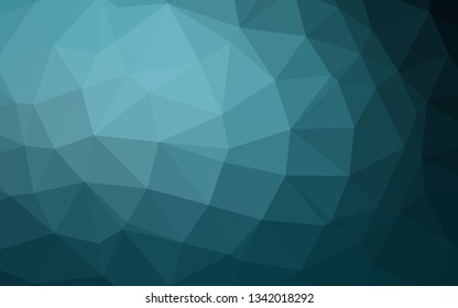 Light BLUE vector abstract mosaic backdrop. Glitter abstract illustration with an elegant design. Template for your brand book.
