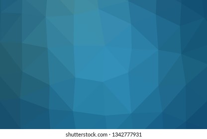 Light BLUE vector abstract mosaic background. A sample with polygonal shapes. The best triangular design for your business.