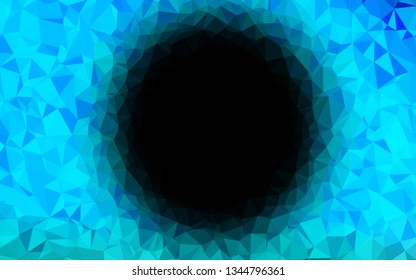 Light BLUE vector abstract mosaic backdrop. Triangular geometric sample with gradient.  Triangular pattern for your business design.