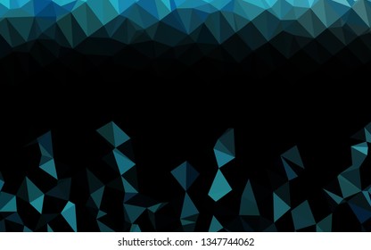 Light BLUE vector abstract mosaic pattern. Colorful illustration in Origami style with gradient.  Elegant pattern for a brand book.