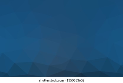 Light BLUE vector abstract mosaic background. Triangular geometric sample with gradient.  Elegant pattern for a brand book.