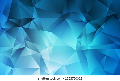 Light BLUE vector abstract mosaic background. Modern abstract illustration with triangles. Brand new design for your business.
