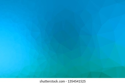 Light BLUE vector abstract mosaic pattern. Shining illustration, which consist of triangles. Textured pattern for background.