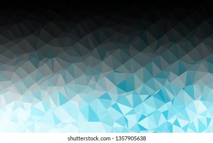 Light BLUE vector abstract mosaic background. Glitter abstract illustration with an elegant design. Template for your brand book.