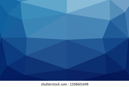 Light BLUE vector abstract mosaic pattern. Glitter abstract illustration with an elegant design. The best triangular design for your business.