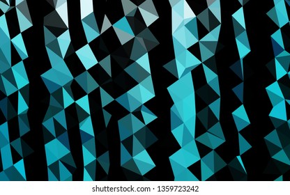 Light BLUE vector abstract mosaic pattern. Triangular geometric sample with gradient.  Brand new style for your business design.
