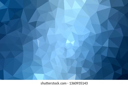 Light BLUE vector abstract mosaic pattern. A sample with polygonal shapes. Pattern for a brand book's backdrop.