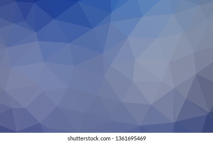Light BLUE vector abstract mosaic backdrop. Colorful illustration in Origami style with gradient.  Template for a cell phone background.