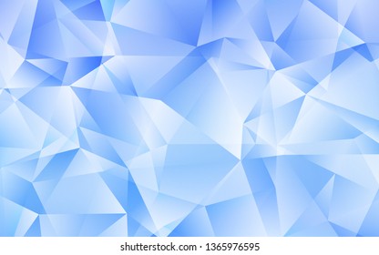 Light BLUE vector abstract mosaic pattern. Creative geometric illustration in Origami style with gradient. Textured pattern for your backgrounds.