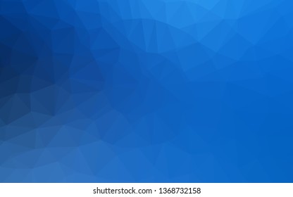 Light BLUE vector abstract mosaic background. Brand new colorful illustration in with gradient. The best triangular design for your business.