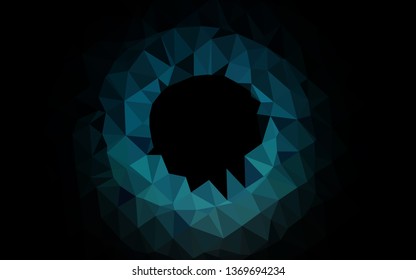 Light BLUE vector abstract mosaic background. Triangular geometric sample with gradient.  Brand new design for your business.