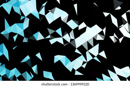 Light BLUE vector abstract mosaic backdrop. Shining illustration, which consist of triangles. New texture for your design.