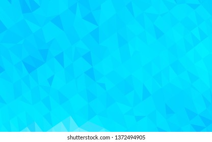 Light BLUE vector abstract mosaic pattern. Glitter abstract illustration with an elegant design. Template for your brand book.